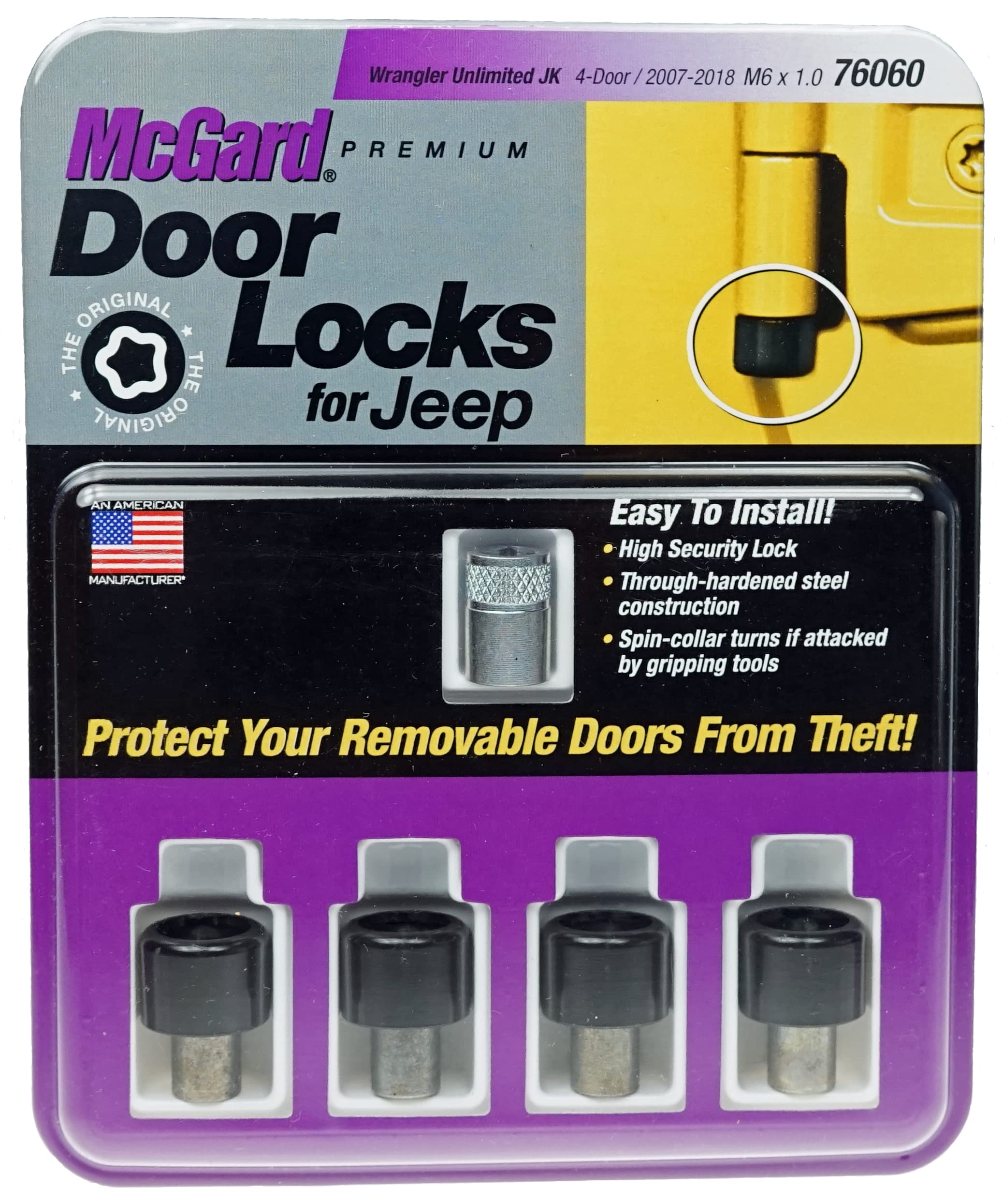 Amazon.com: McGard 76060 Black Jeep Wrangler JK Unlimited Door